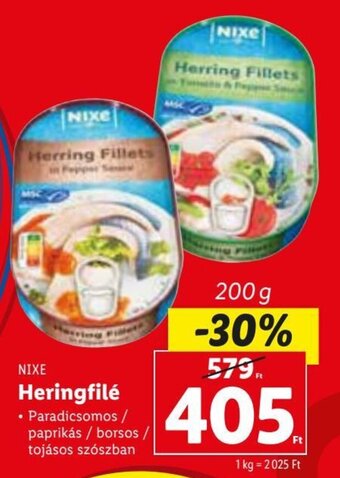 Lidl NIXE Heringfilé 200 g ajánlat