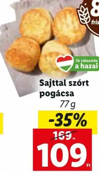 Lidl Sajttal szórt pogácsa 77 g ajánlat