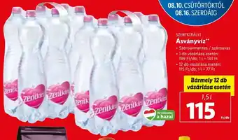 SZENTKIRÁLYI Ásványvíz 1,5 l