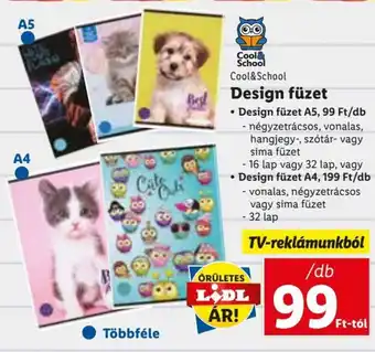 Lidl Cool&School Design füzet 1 db ajánlat
