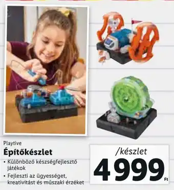 Lidl Playtive Építőkészlet ajánlat