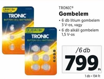 Lidl TRONIC Gombelem 6 db ajánlat