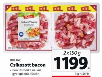Lidl DULANO Csíkozott bacon 2 x 150 g ajánlat