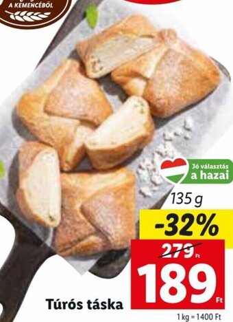 Lidl Túrós táska 135 g ajánlat