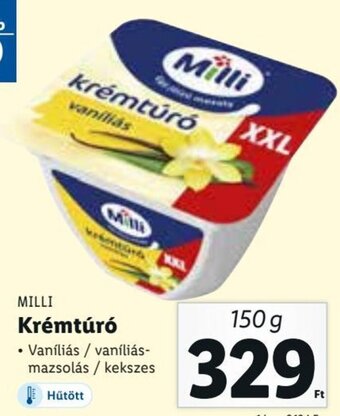 Lidl MILLI Krémtúró 150 g ajánlat
