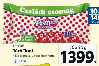 Lidl PÖTTYÖS Túró Rudi 10 x 30 g ajánlat