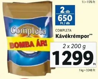 Lidl COMPLETA Kávékrémpor 2 x 200 g ajánlat