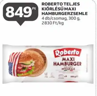Auchan ROBERTO TELJES KIÖRLÉSŰ MAXI HAMBURGERZSEMLE 300 g ajánlat