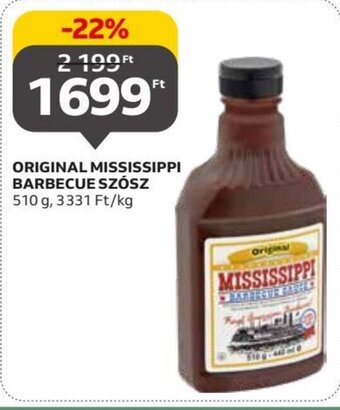 Auchan ORIGINAL MISSISSIPPI BARBECUE SZÓSZ 510 g ajánlat