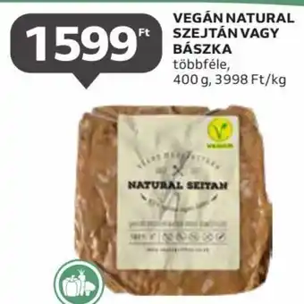 Auchan VEGÁN NATURAL SZEJTÁN VAGY BÁSZKA 400 g ajánlat