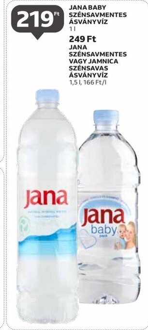 JANA BABY SZÉNSAVMENTES ÁSVÁNYVÍZ 1 l