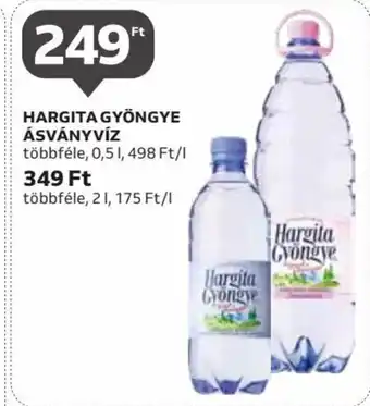 Auchan HARGITA GYÖNGYE ÁSVÁNYVÍZ 0,5 l ajánlat