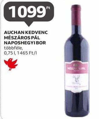 Auchan AUCHAN KEDVENC MÉSZÁROS PÁL NAPOSHEGYI BOR 0,75 l ajánlat