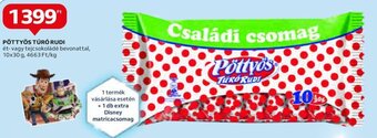 Auchan PÖTTYÖS TÚRÓ RUDI 10 x 30 g ajánlat