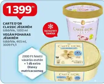 Auchan CARTE D'OR CLASSIC JÉGKRÉM stb. 1000 / 465 ml ajánlat