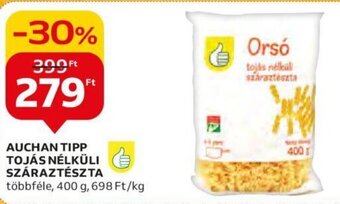 Auchan AUCHAN TIPP TOJÁS NÉLKÜLI SZÁRAZTÉSZTA 400 g ajánlat