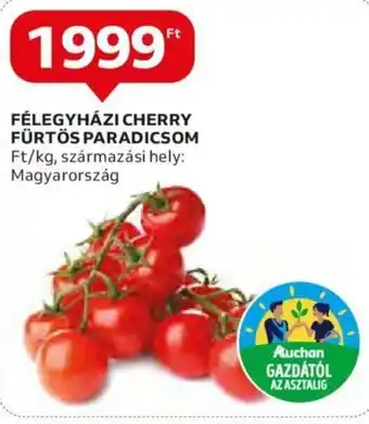 Auchan FÉLEGYHÁZI CHERRY FÜRTÖS PARADICSOM 1 kg ajánlat