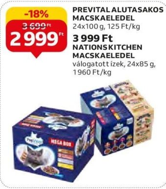 Auchan PREVITAL ALUTASAKOS MACSKAELEDEL 24 x 100 g ajánlat