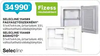 Auchan SELECLINE 154589 FAGYASZTÓSZEKRÉNY stb. 1 db ajánlat