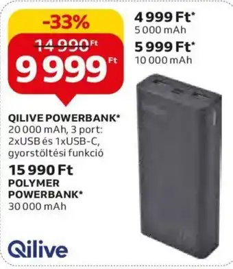 Auchan QILIVE POWERBANK 1 db ajánlat
