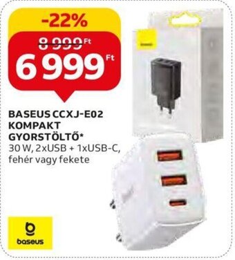 BASEUS CCXJ-E02 KOMPAKT GYORSTÖLTŐ 1 db