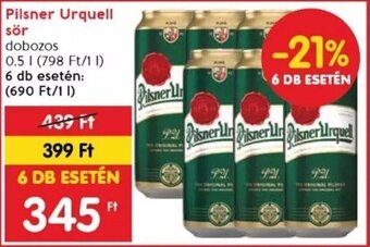 Spar Pilsner Urquell sör 0,5 l ajánlat