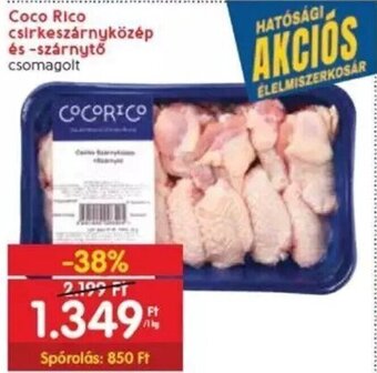 Spar Coco Rico csirkeszárnyközép és-szárnytő 1 kg ajánlat