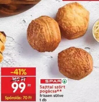 Spar SPAR Sajttal szórt pogácsa 1 db ajánlat