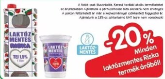 Spar Minden laktózmentes Riska termék árából! ajánlat