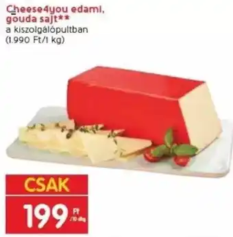 Cheese4you edami, gouda sajt 10 dkg