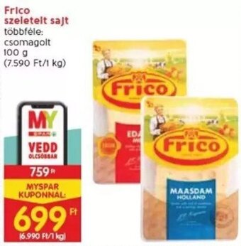 Spar Frico szeletelt sajt 100 g ajánlat