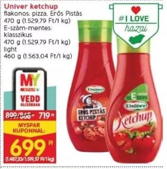 Spar Univer ketchup 470 - 460 g ajánlat