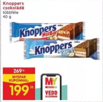 Spar Knoppers csokoládé 40 g ajánlat