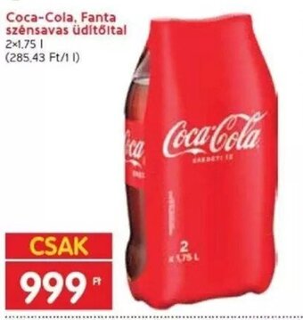 Spar Coca-Cola, Fanta szénsavas üdítőital 2 x 1,75 l ajánlat