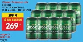 Spar Gösser Premium sör 0,33 l ajánlat