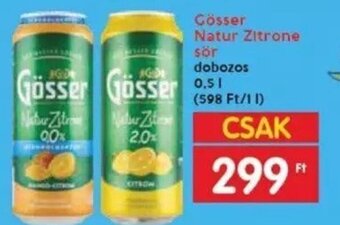 Spar Gösser Natur Zitrone sör 0,5 l ajánlat