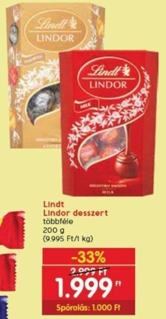 Spar Lindt Lindor desszert 200 g ajánlat