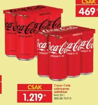 Spar Coca-Cola szénsavas üdítőital 6 x 0.33 l ajánlat