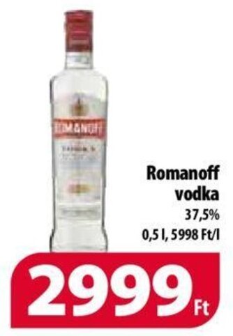 Coop Romanoff vodka 0,5 l ajánlat