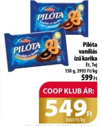 Coop Pilóta vaníliás ízű karika 150 g ajánlat