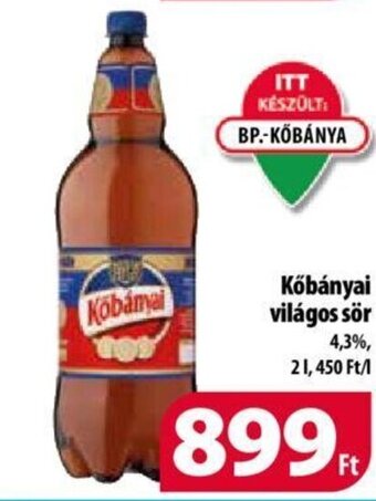 Coop Kőbányai világos sör 2 l ajánlat