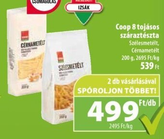 Coop Coop 8 tojásos száraztészta 200 g ajánlat