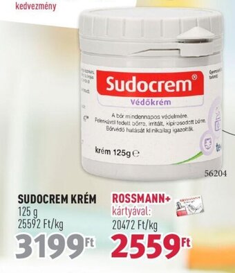 Rossmann SUDOCREM KRÉM 125 g ajánlat