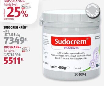 Rossmann SUDOCREM KRÉM 400 g ajánlat