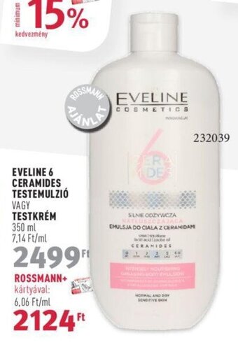Rossmann EVELINE 6 CERAMIDES TESTEMULZIÓ stb. 350 ml ajánlat