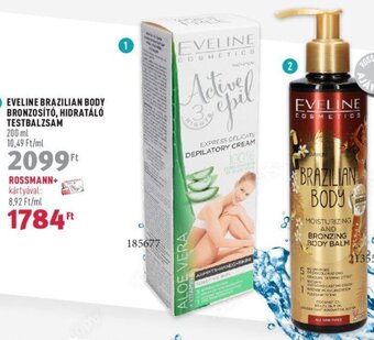 Rossmann EVELINE BRAZILIAN BODY BRONZOSÍTÓ, HIDRATÁLÓ TESTBALZSAM 200 ml ajánlat