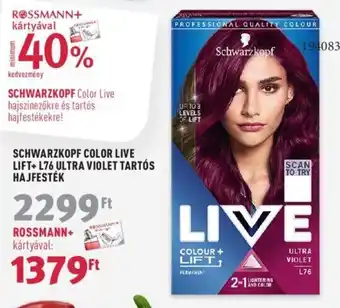 SCHWARZKOPF COLOR LIVE LIFT+L76 ULTRA VIOLET TARTÓS HAJFESTÉK 1 db