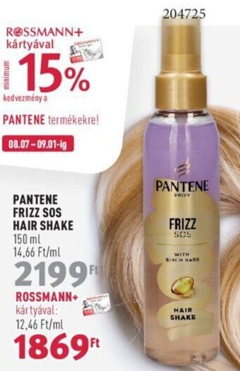Rossmann PANTENE FRIZZ SOS HAIR SHAKE 150 ml ajánlat