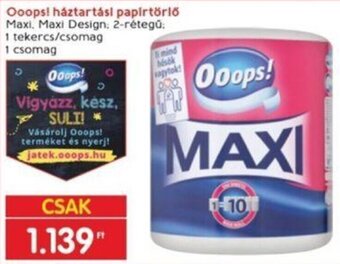 Ooops! háztartási papírtörlő 1 tekercs