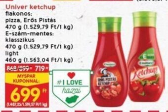 Interspar Univer ketchup 470 / 460 g ajánlat